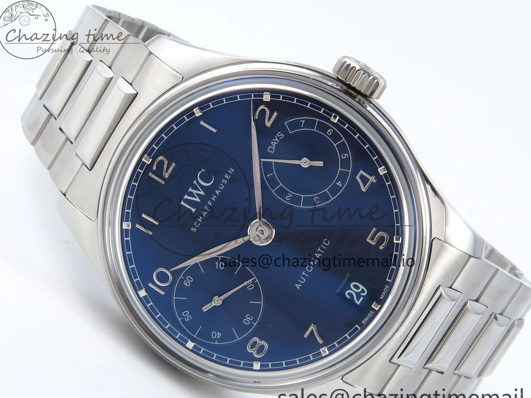 MIROTIME 1221 Portugieser Auto IWC0562E APSF 1:1 Best Edition Blue Dial on SS Bracelet A Timeless 6997